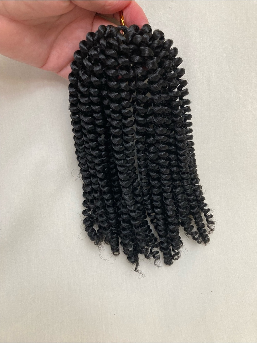 Synthetic Twist Hair Extensions - Black 8” long